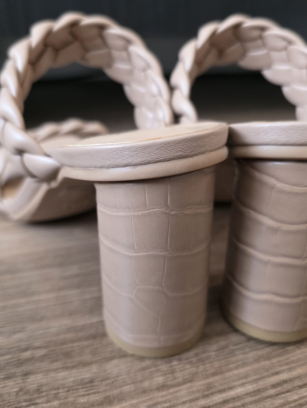 A New day Braided Strap Sandal Heels -8 - Picture 3 of 5